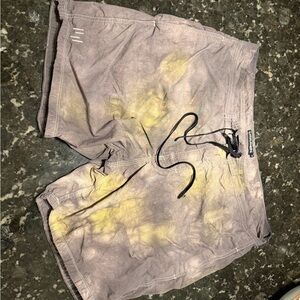 Holden Men’s Gray and Yellow Swim Shorts